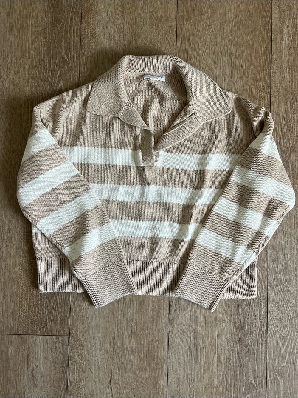 Velvet by Graham & Spencer Lucie Cotton Cashmere Sweater Milk Color size L